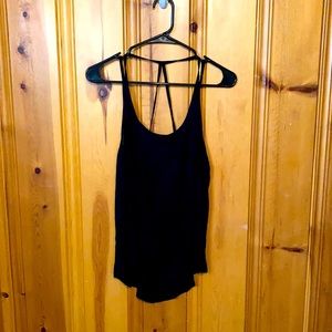 Strappy black express tank top size small
